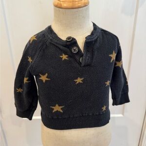 Jamie Kay Navy and Gold Star Sweater